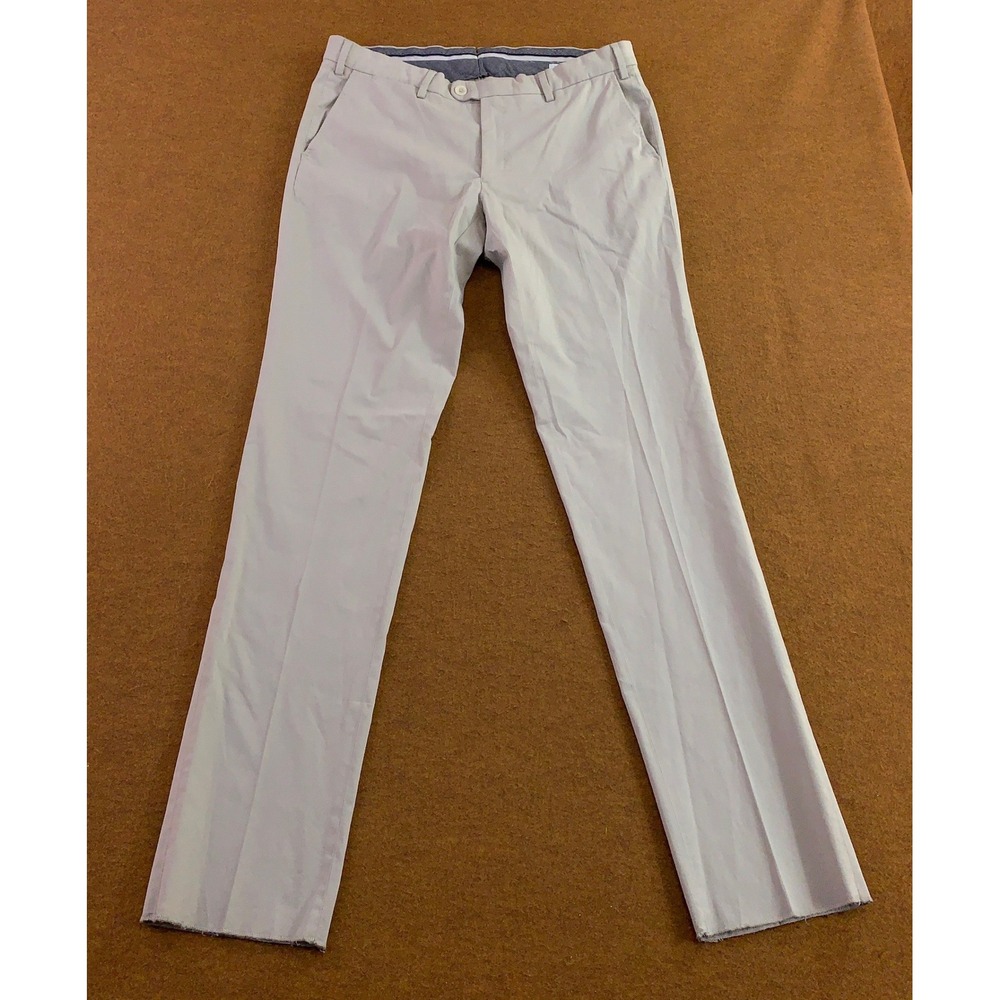 Bullock & Jones Mens 36 Stone Grey BJ Cotton Stretch Chino Pants NWT
